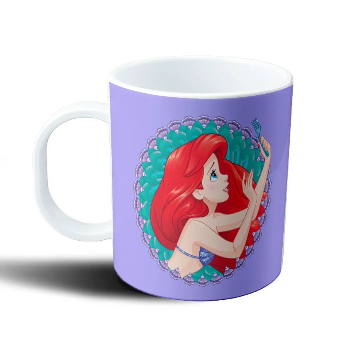 Taza de Plástico La Sirenita Ariel con Tenedor - vista 2