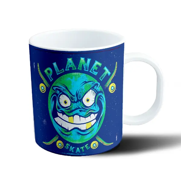 Taza de Plástico Planet Skate Cara Enojada