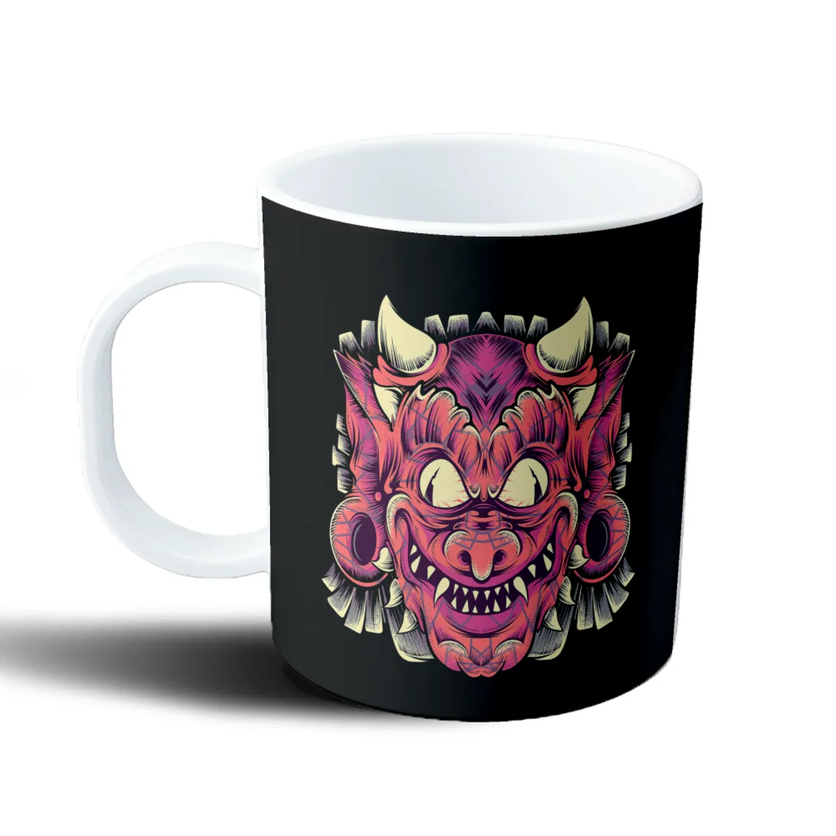 Taza de Plástico Oni Rosa Monstruo Japonés - vista 2