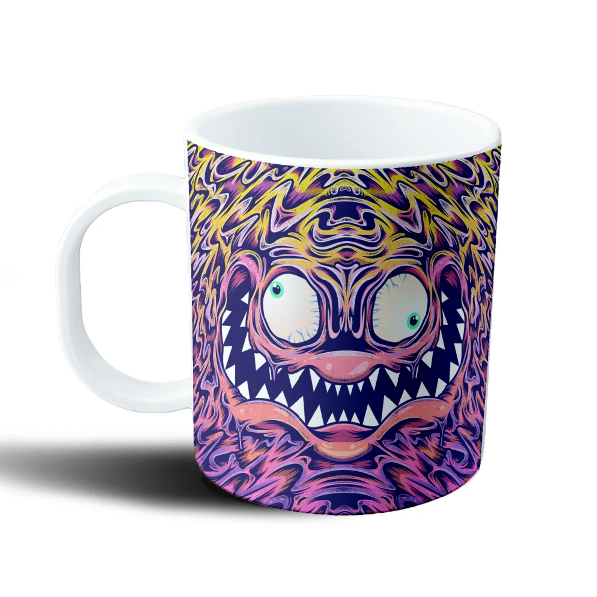 Taza de Plástico Monstruo Psicodélico Ojos Saltones - vista 2