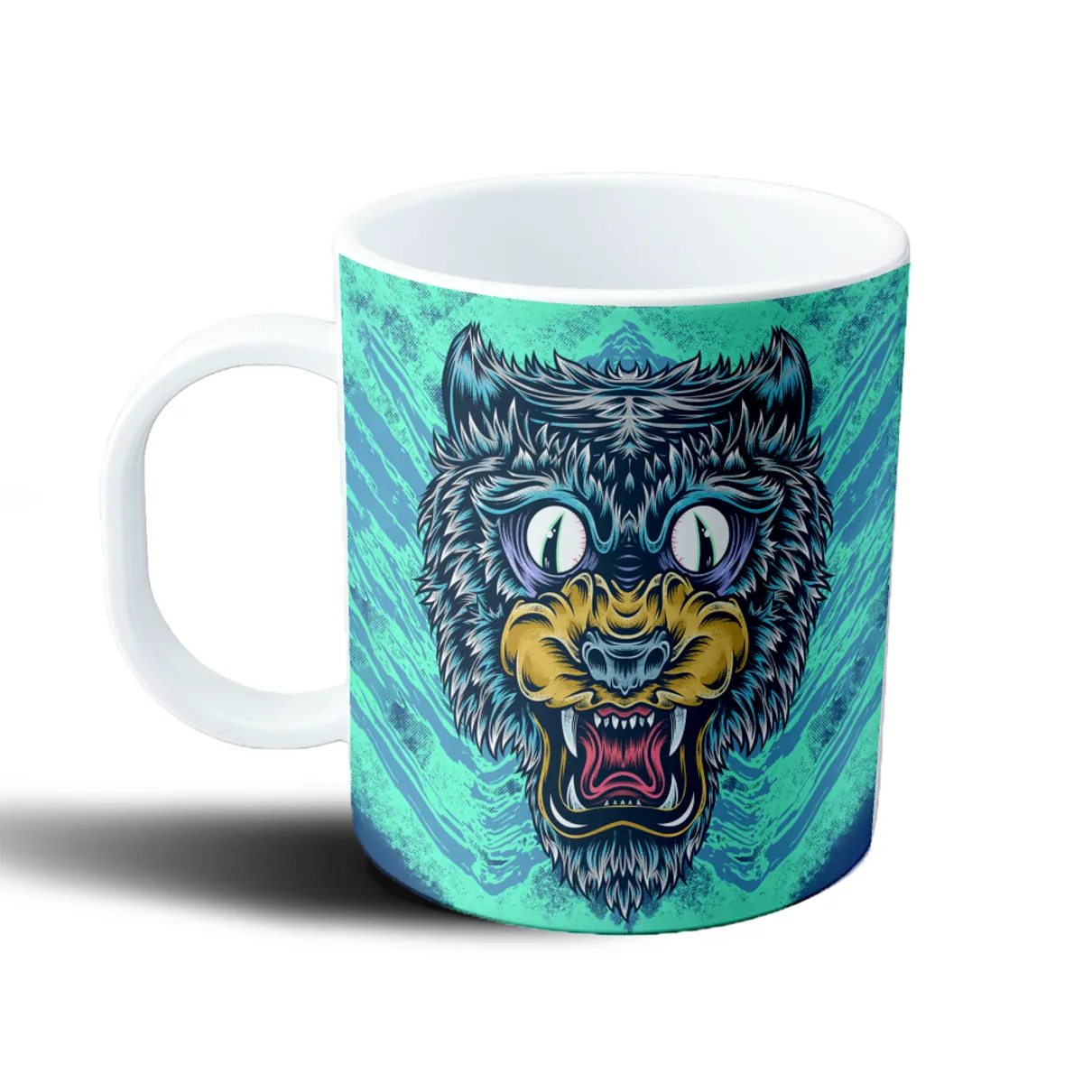 Taza de Plástico Skate Lobo Monstruo Ojos Saltones - vista 2