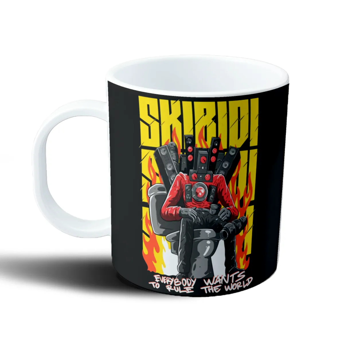 Taza de Plástico Skibidi Toilet Speakerman en el Trono - vista 2