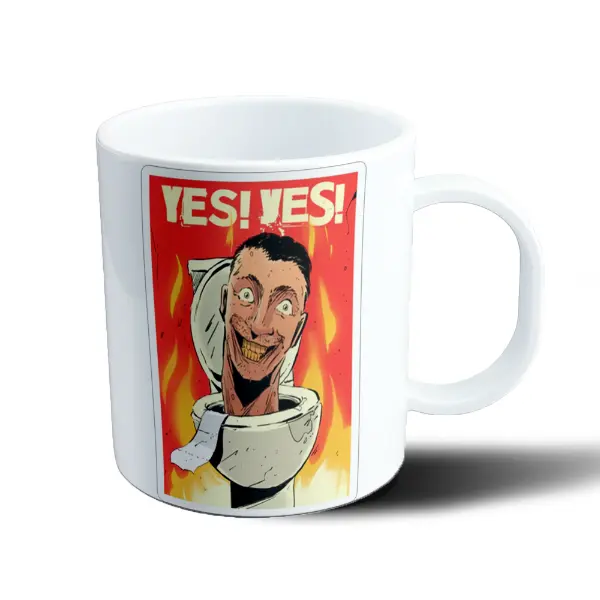 Taza de Plástico Skibidi Toilet Yes Yes
