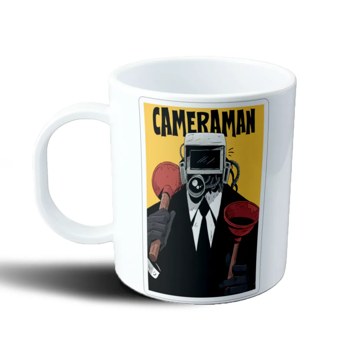Taza de Plástico Skibidi Toilet Cameraman - vista 2