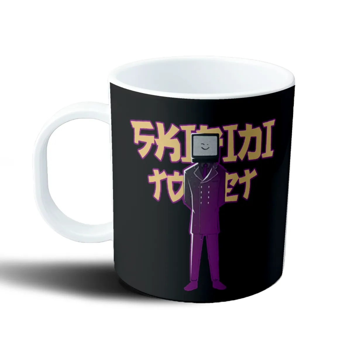 Taza de Plástico Skibidi Toilet TV Man Traje Violeta - vista 2