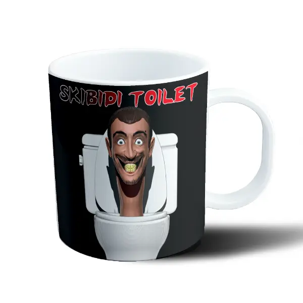 Taza de Plástico Skibidi Toilet Cabeza Sonriente