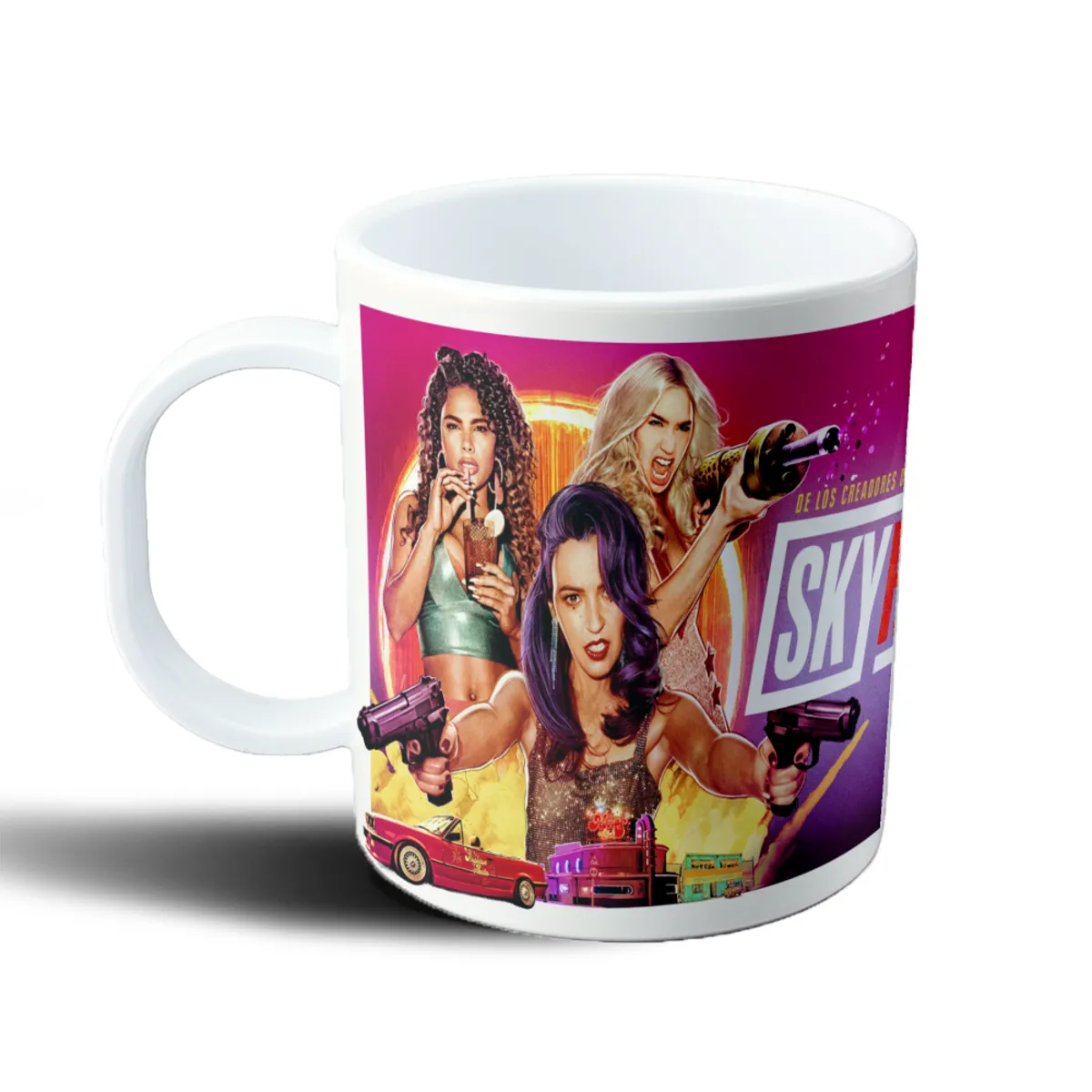 Taza de Plástico Sky Rojo Chicas Armadas y Cócteles - vista 2