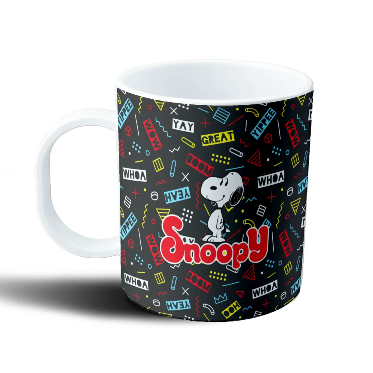 Taza de Plástico Snoopy Cool con Lentes y Campera Roja - vista 2