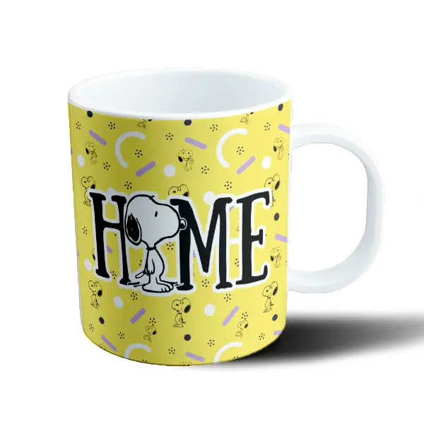 Taza de Plástico Snoopy HOME Amarilla