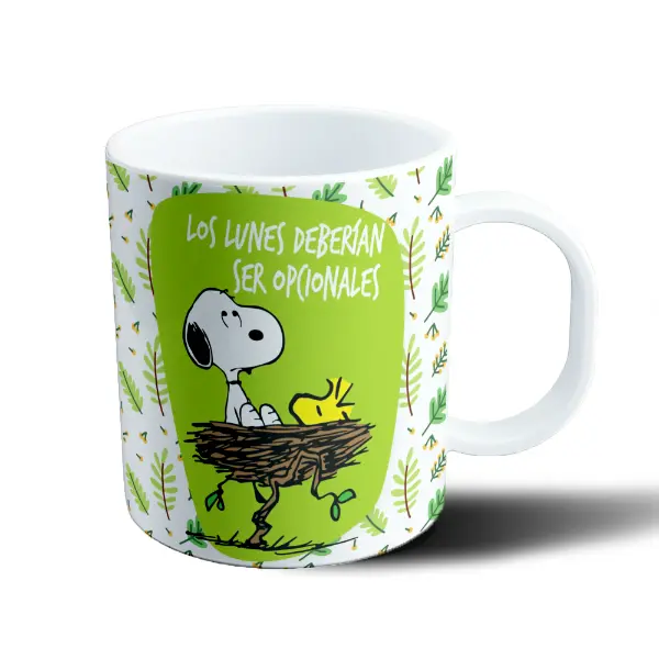 Taza de Plástico Snoopy Los Lunes Deberían Ser Opcionales