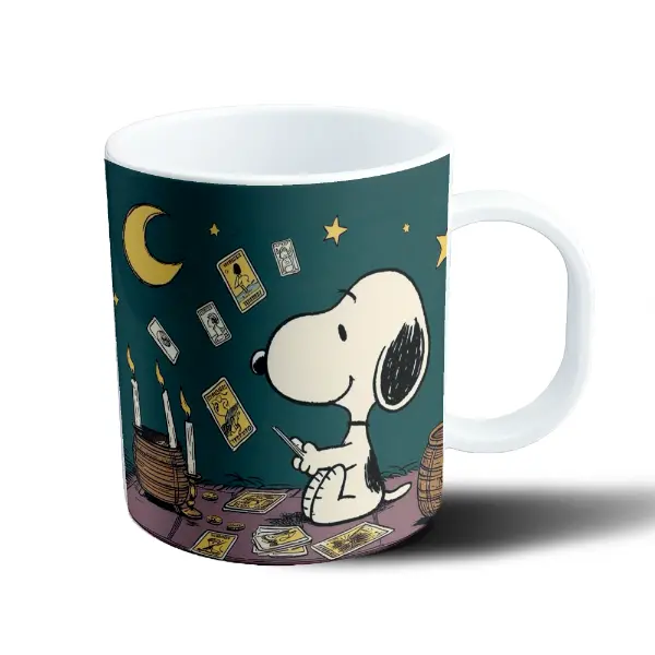 Taza de Plástico Snoopy Lectura de Tarot