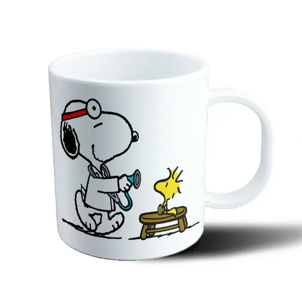 Taza de Plástico Snoopy Doctor con Woodstock