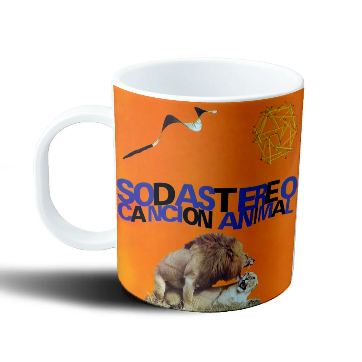 Taza de Plástico Soda Stereo Canción Animal Leones - vista 2