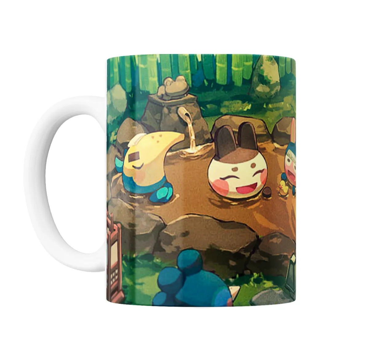 Taza de Cerámica Animal Crossing Aldeanos en el Arroyo - vista 2