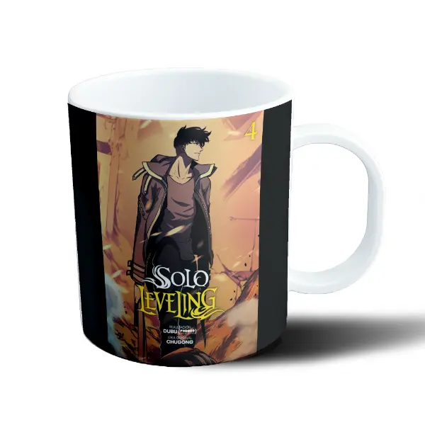 Taza de Plástico Solo Leveling Sung Jin-Woo Portada