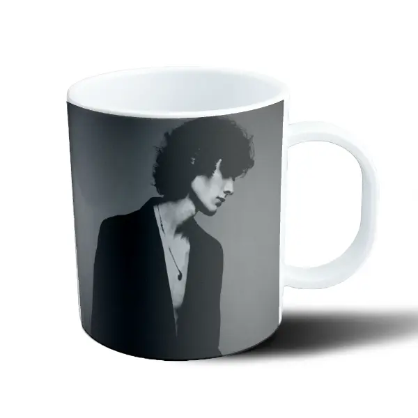 Taza de Plástico Sombr Retrato en Blanco y Negro