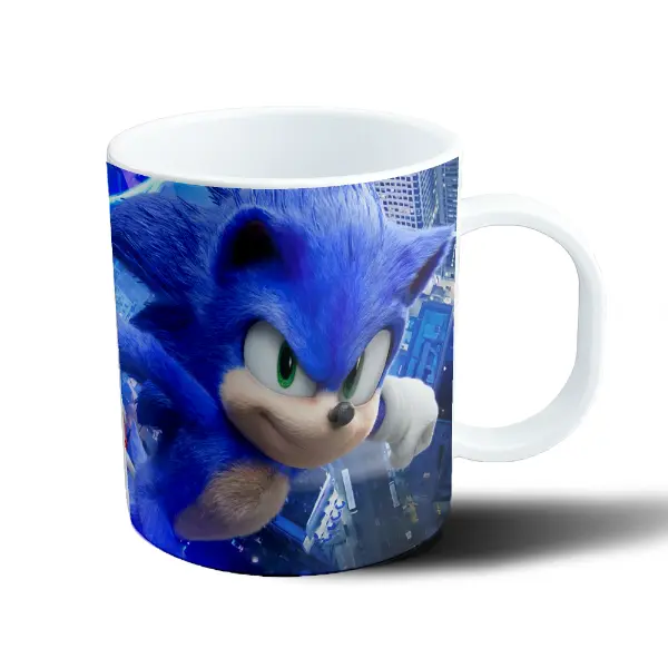 Taza de Plástico Sonic Película Mirada Intensa