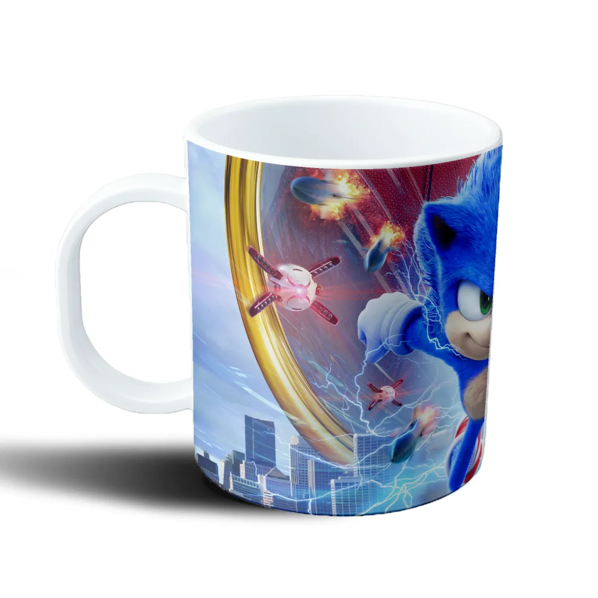 Taza de Plástico Sonic Velocidad y Rayos - vista 2