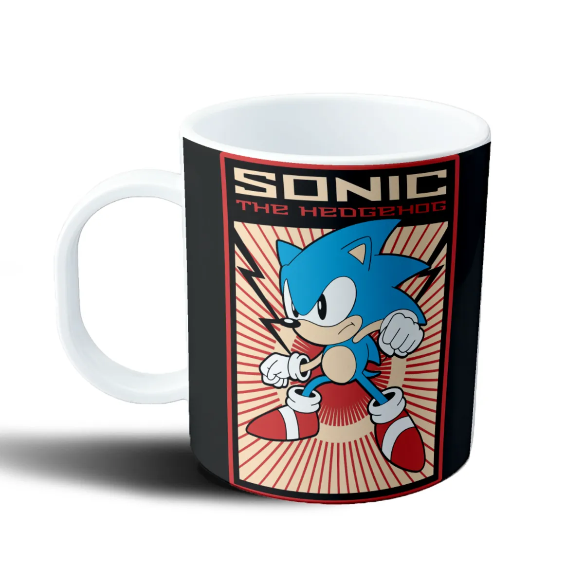 Taza de Plástico Sonic the Hedgehog Poster Retro - vista 2