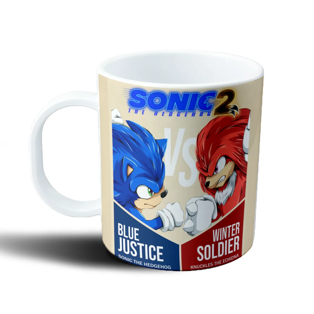 Taza de Plástico Sonic 2 Sonic vs Knuckles Blue Justice - vista 2