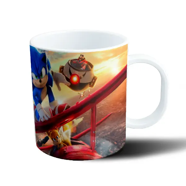 Taza de Plástico Sonic Película Tails y Eggman