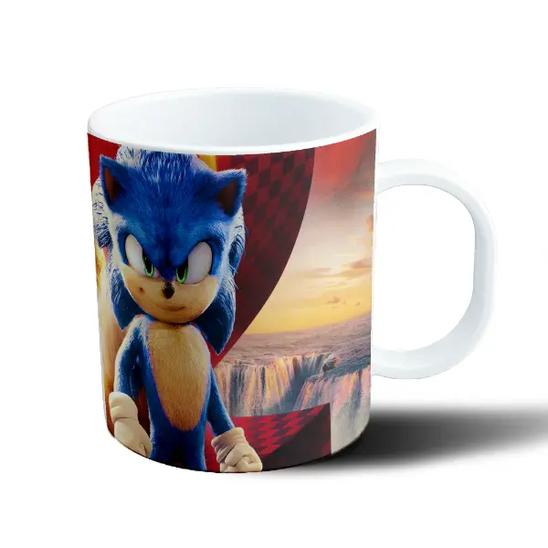 Taza de Plástico Sonic la Pelicula Sonic y Tails