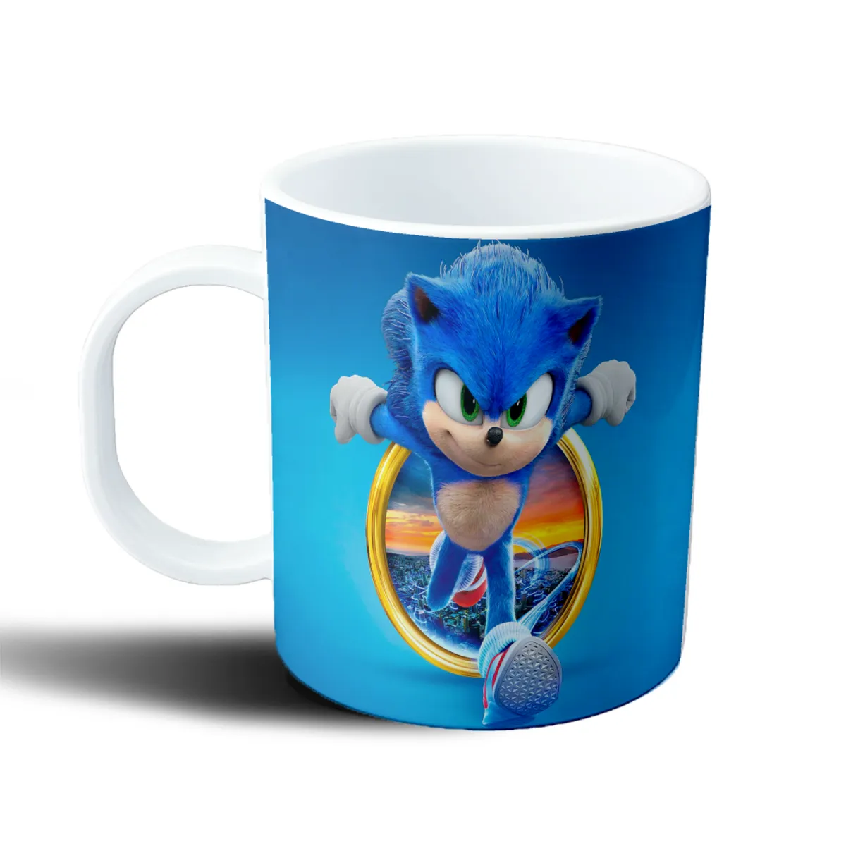 Taza de Plástico Sonic Película Sonic Saltando por el Anillo - vista 2