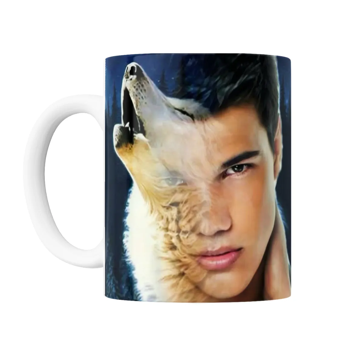 Taza de Cerámica Crepúsculo Hombre Lobo Aullido - vista 2