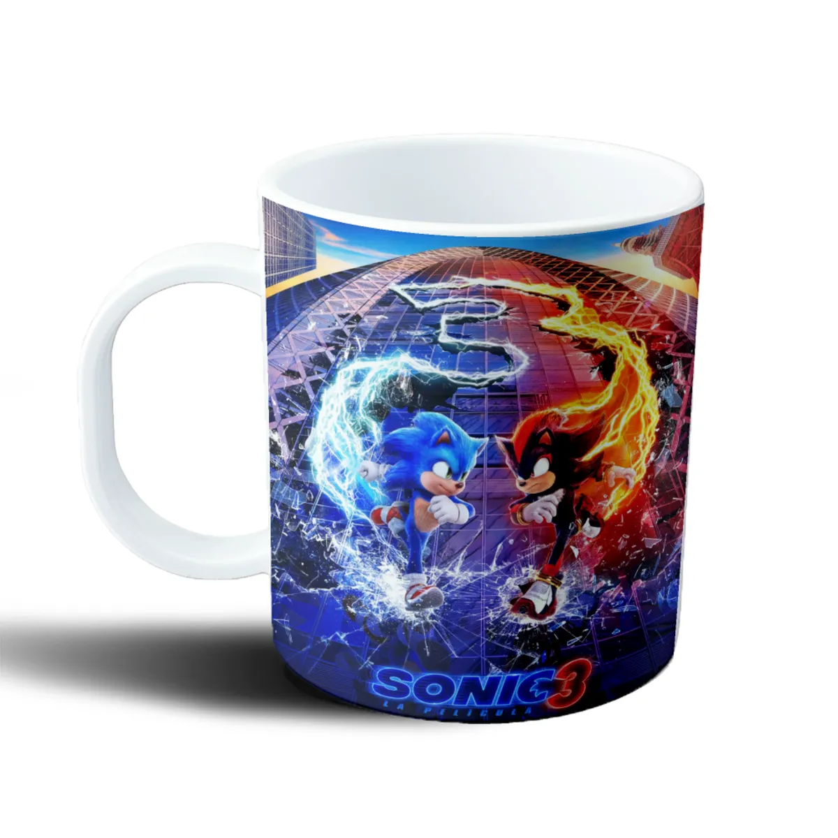 Taza de Plástico Sonic 3 La Película Sonic y Shadow - vista 2