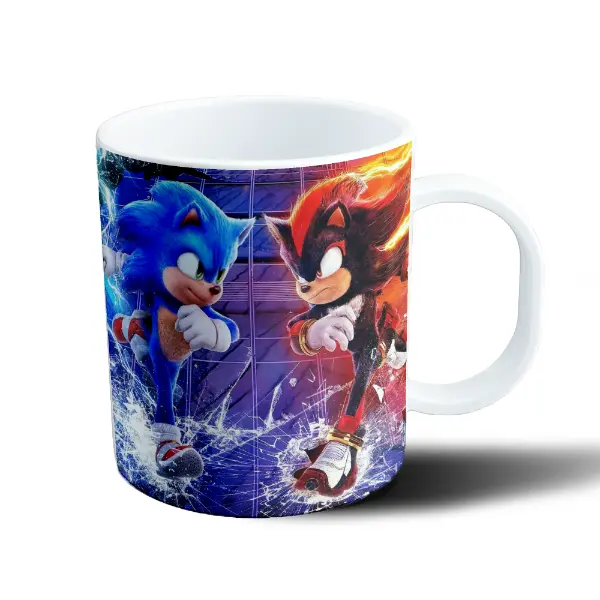 Taza de Plástico Sonic Shadow Película