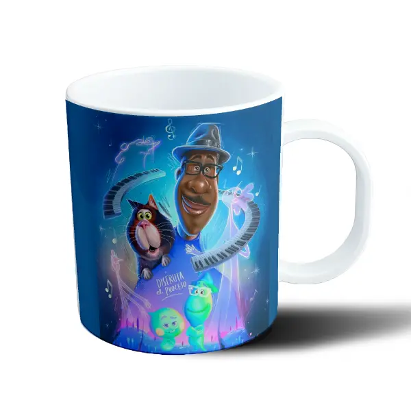 Taza de Plástico Soul Joe Gardner y Mr. Mittens Disfruta el Proceso