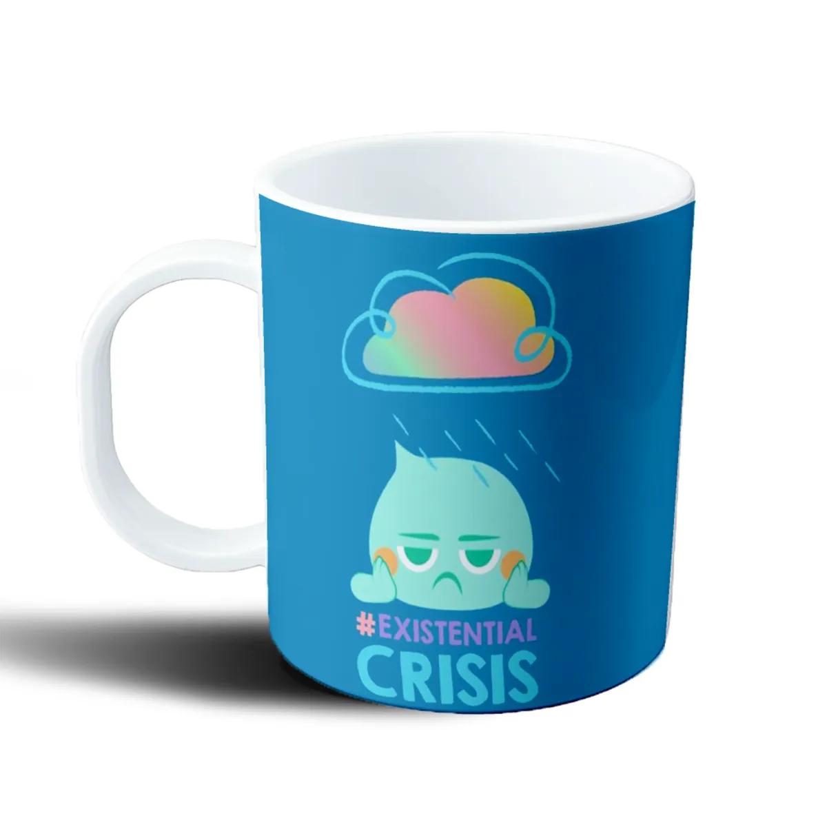 Taza de Plástico Crisis Existencial Nube de Lluvia - vista 2