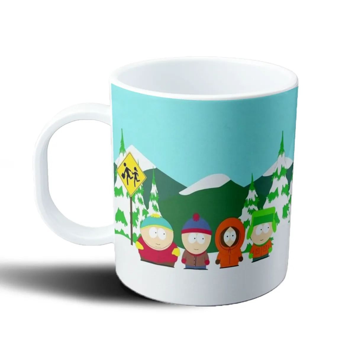 Taza de Plástico South Park Cartman Stan Kenny Kyle en la nieve - vista 2