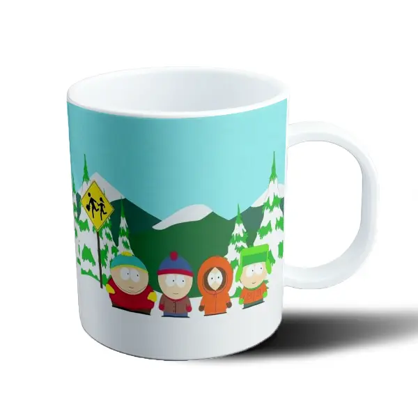 Taza de Plástico South Park Cartman Stan Kenny Kyle en la nieve