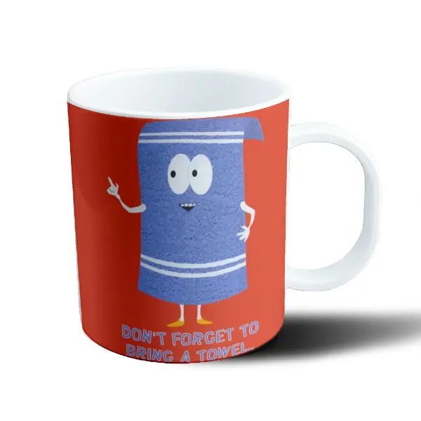 Taza de Plástico South Park Toallin No Olvides Traer una Toalla