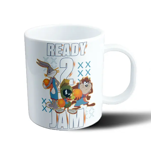 Taza de Plástico Space Jam Bugs Bunny Marvin y Taz Ready 2 Jam