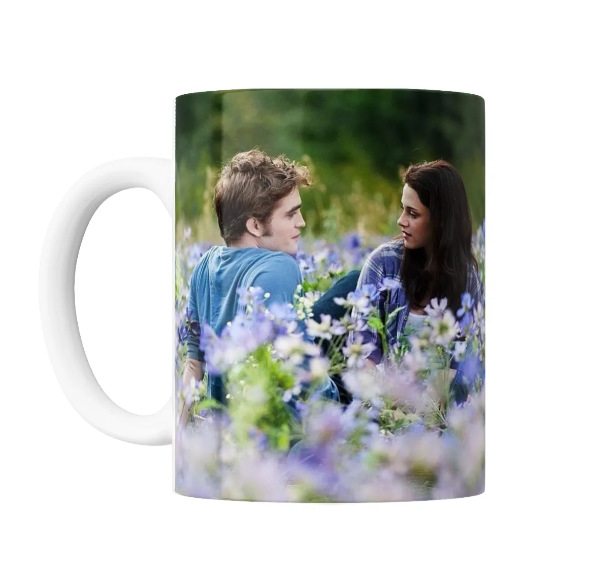 Taza de Cerámica Crepúsculo Pareja en el Prado - vista 2