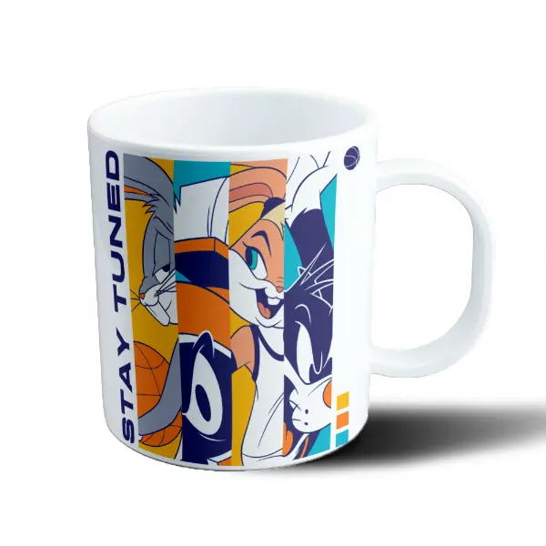 Taza de Plástico Space Jam Stay Tuned Bugs Lola Taz