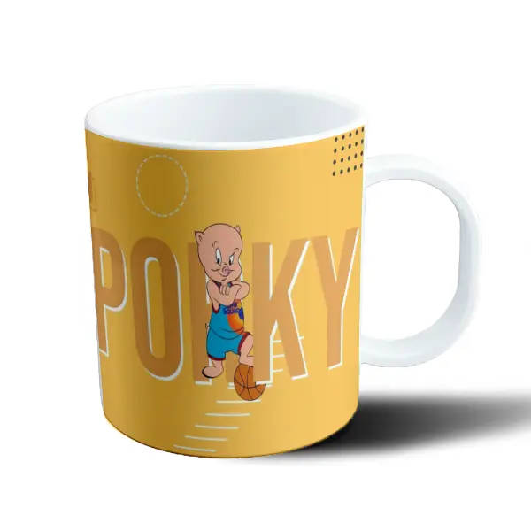 Taza de Plástico Space Jam Porky Pig Basquet