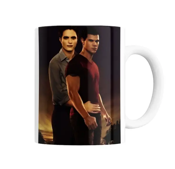 Taza de Cerámica Crepúsculo Edward y Jacob