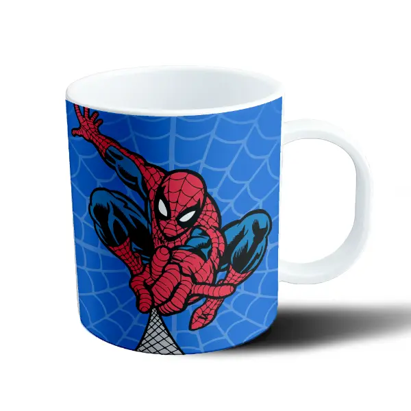 Taza de Plástico Spiderman Trepando Telaraña