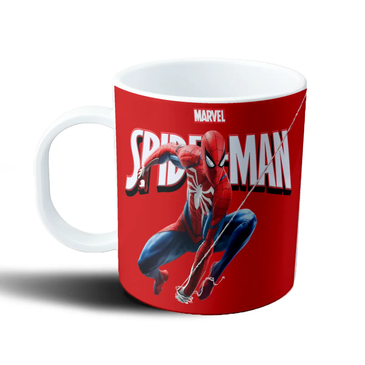 Taza de Plástico Spiderman Traje Dorsal Blanco Marvel - vista 2