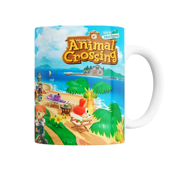 Taza de Cerámica Animal Crossing New Horizons Campamento en la Isla