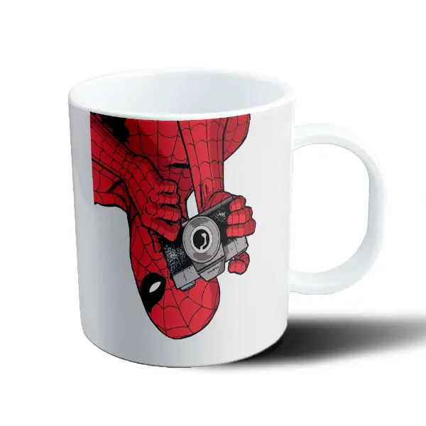 Taza de Plástico Spiderman Sacando Foto con Cámara
