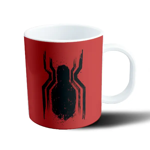 Taza de Plástico Spiderman Logo Trazo Negro