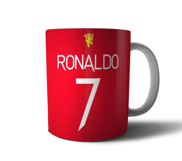 Taza de Cerámica Cristiano Ronaldo Manchester United Camiseta 7