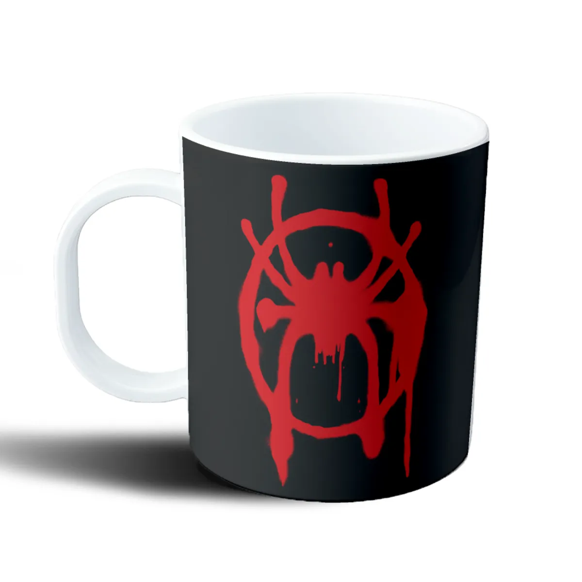 Taza de Plástico Spiderman Miles Morales Spider-Verse Logo Rojo - vista 2