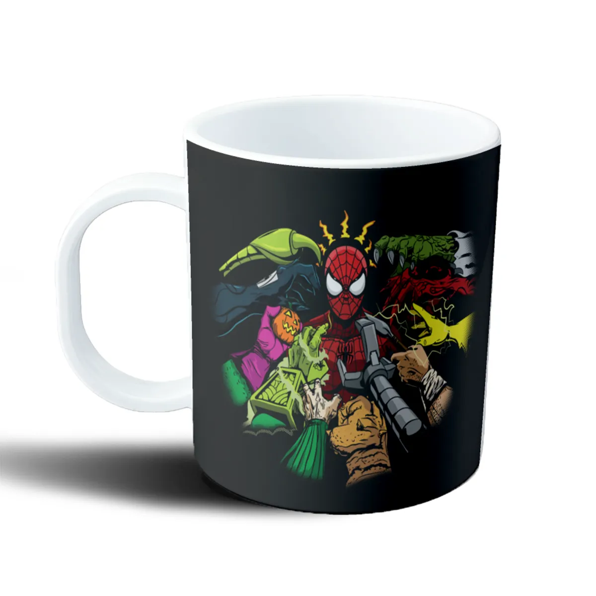 Taza de Plástico Spiderman Vs Villanos Halloween - vista 2
