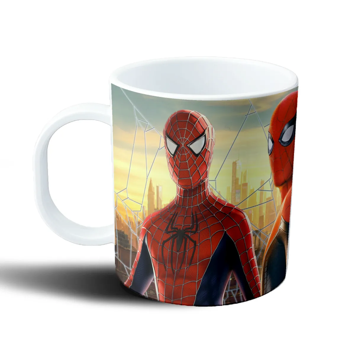 Taza de Plástico Spiderman Traje Negro y Dorado No Way Home - vista 2