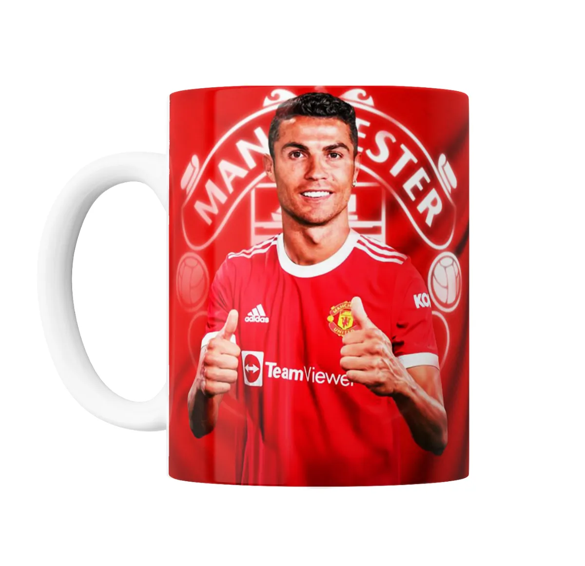 Taza de Cerámica Cristiano Ronaldo Al Nassr Caricatura CR7 - vista 2